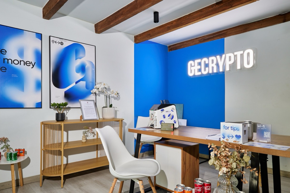 GeCrypto office in Tbilisi — reception desk